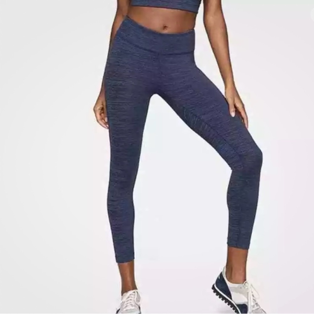 Outdoor Voices Flex 7/8 Tight Leggings – Blue Heathered High Rise – Size Small